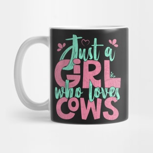 Just A Girl Who Loves Cows Farmer Gift graphic Mug